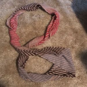 Hand knit infinity scarf